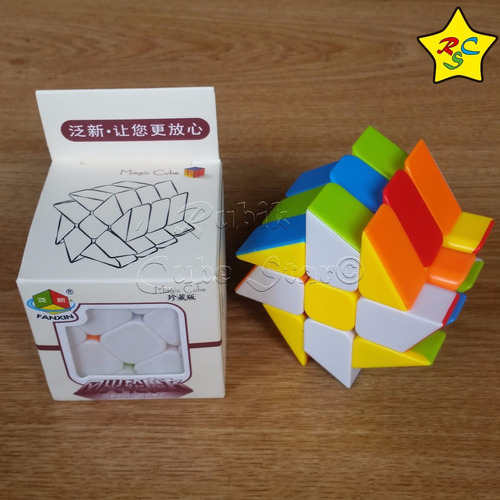 Cubo Rubik Fanxin Windmill 3x3 Espiral - Candy Colors
