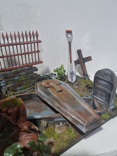 Jason Neca Maqueta Cementerio Para Figuras Tamaño Neca O Sim