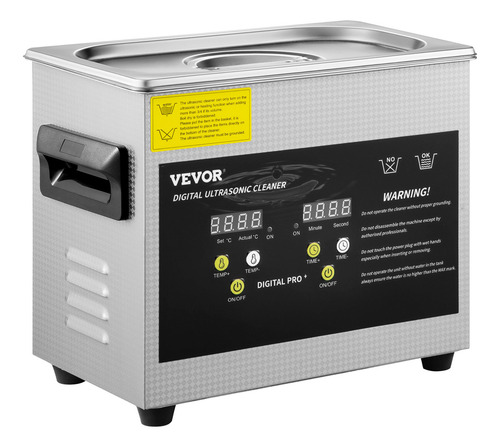 Vevor Limpiador Ultrasónico Profesional 3l Con Temporizador