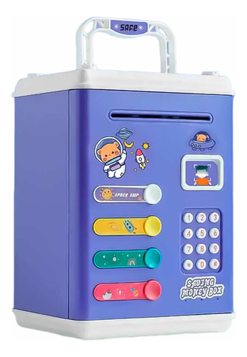 Mini Cofre Infantil Eletrônico Com Senha Para Moedas E Notas