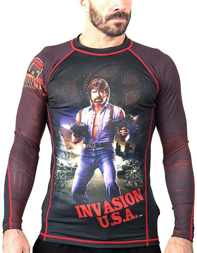 Fusion Fight Gear Chuck Norris Invasion Usa Rash Guard - Cam