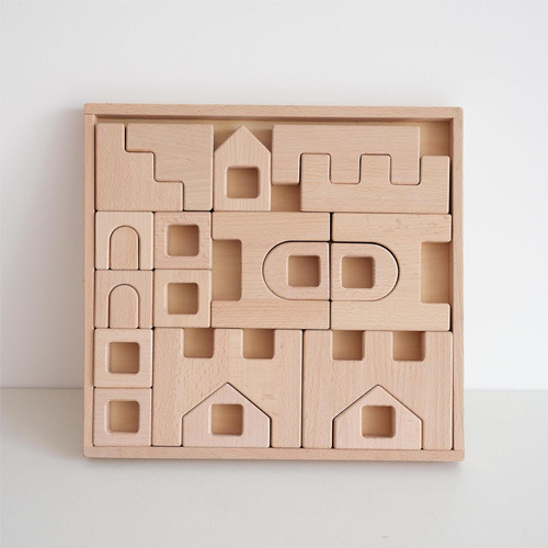 Bloques De Construcción De Madera, Juego De Bloques De