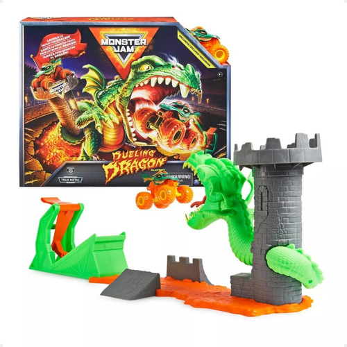 Pista Dueling Dragon Monster Jam Vehiculo Lanzador Rampa