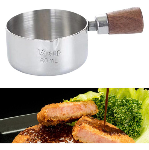 Olla De Leche De Acero Inoxidable Con Mango Corto De 60ml