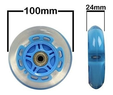 Ruedas Led Scooter Con Cojinetes Abec 9 Para Scooters Razor