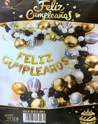 Kit De Globo Feliz Cumpleaños