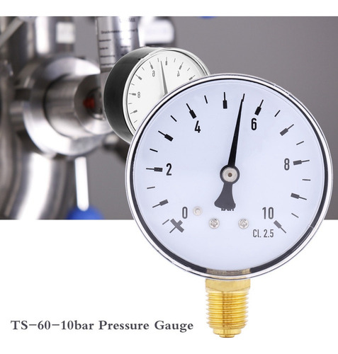 . Manómetro Presión Agua Aceite Aire 1/4 Pulgada Npt 0-10
