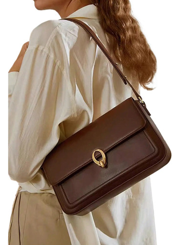 Bolso Bandolera Tipo Baguette De Piel Sintética Para Mujer