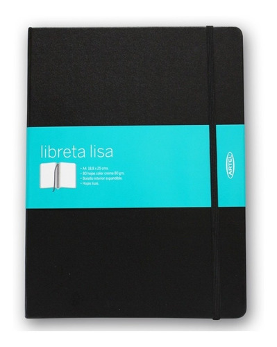 Croquera Libreta Negra A4 Lisa 80hjs Artel