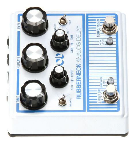 Pedal De Efeito Para Guitarra Dod Rubberneck Delay Analogico Cor Branco