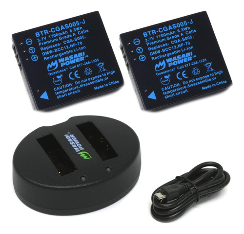 Power Battery (2 Unidades) Cargador Dual Para Panasonic Dmc