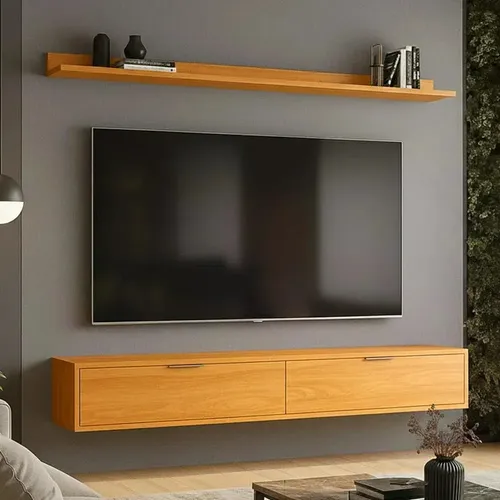 Rack Tv Bancada 75 Pol Cinamomo Mpozenato