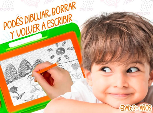 Imagen 4 de 10 de Pizarra Magica Magnetica Juego Infantil Juguete Lapiz Valija