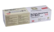 Comprar 100 Seringas 5ml Descartáveis Sem Agulha Bico Luer Lock