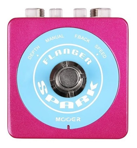 Pedal Mooer Spark Flanger Guitarra Cor Rosa