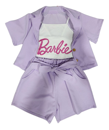 Conjubto Barbie 3pz. Color Lila 