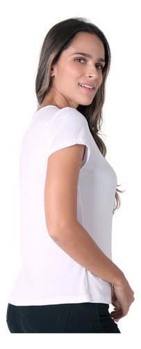 Playera Mujer Moda Camiseta Blanco Stfashion 69705023