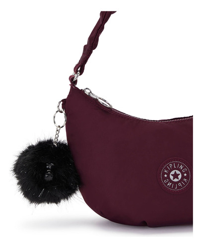 Shoulder Bag Kipling Lidya Merlot Sateen 100% Original