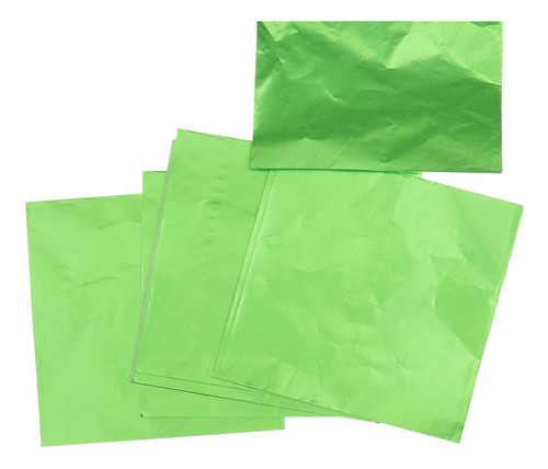 100 Piezas De Diy Paquete De Papel De Aluminio Verde