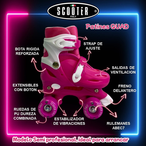 Patines Extensibles Scooter Italy Artistico Semi Profesional