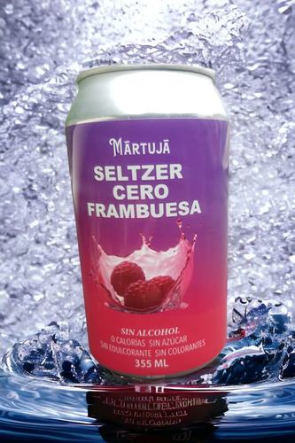 Seltzer Cero Sabor Frambuesa De 355ml - Martuja