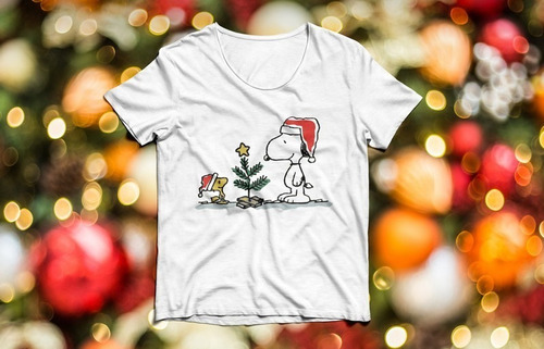Remera Navidad Snoopy (dama/unisex)