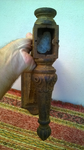 Hermoso Antiguo Soporte Mensula Fundición Farola Luminaria (Usado)