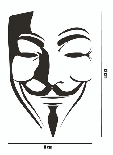 Kit 2 Adesivos Anonymous V De Vingança