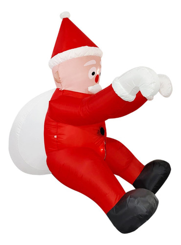 Papá Noel Inflable Grande Para Colgar De Navidad De 6,56