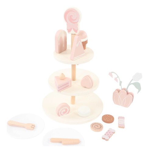 Set De Juego De Postres De Madera Para Tarta De Té, Fiesta D