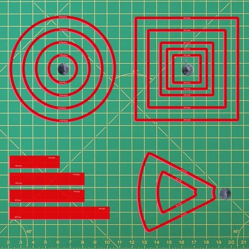 Juego De 15 Plantillas De Hechizos De Área De Efecto (cubo.