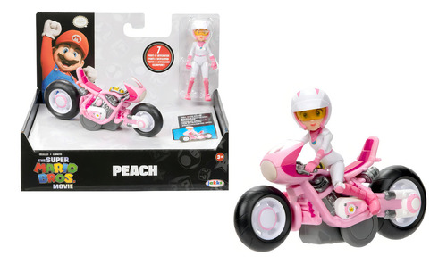 Super Mario Bros Movie Pelicula Moto Vehiculo Peach Y Figura
