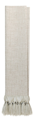 Kit 2 Xales De Sofá Gigante 3m Decorativas Bege Para Sala Desenho Lisa