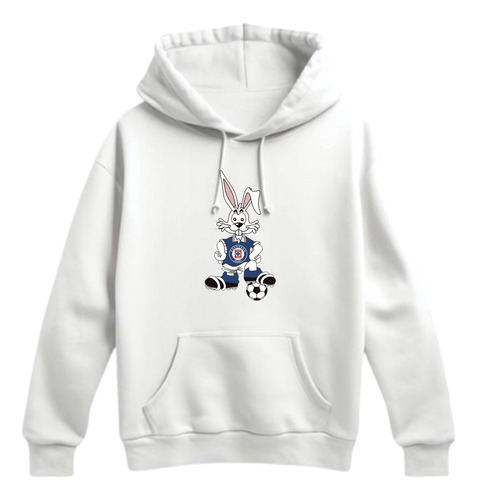 Sudadera Hoodie Con Gorro Unisex Conejo Mascota Cruz Azul