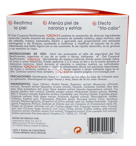 Gel Corporal Torongia Reafirmante 475 G