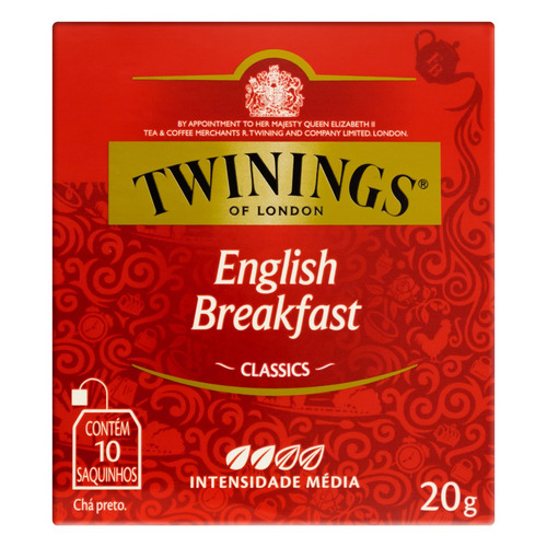 Imagem 1 de 1 de Chá Twinings preto english breakfast em sachê 20 g 10 u