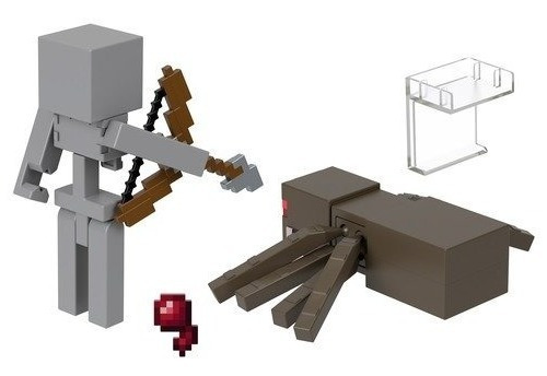 Boneco Minecraft Esqueleto E Aranha Lançamento 2023 De Luxo