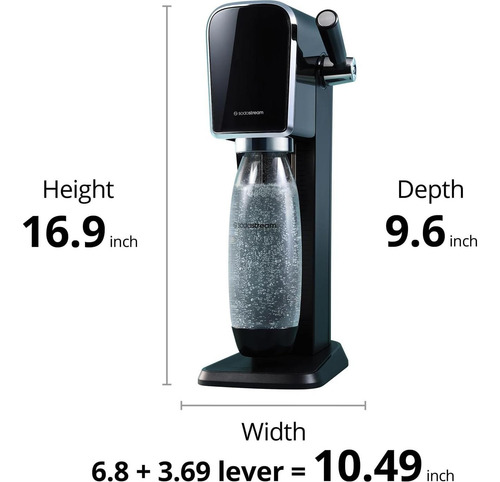Fabricador De Agua Espumosa Sodastream Art Negro + 3