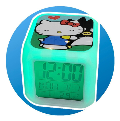 Reloj Cubo Despertador Luces Y Personalizados 