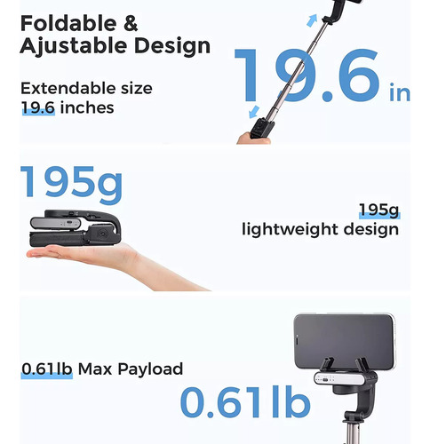 Estabilizador Gimbal 3 En 1 Hohem Isteady Q Con Tripie Blanco (Usado)