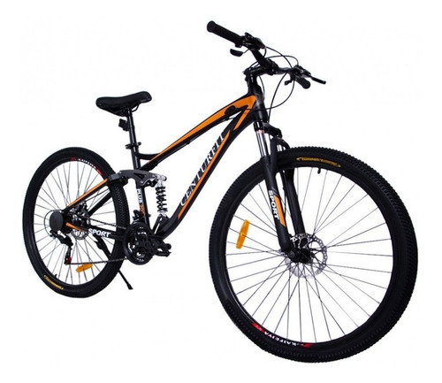 Imagen 1 de 2 de Mountain bike Centurfit MKZ-BICIALUMINIO R29 21v color naranja con pie de apoyo