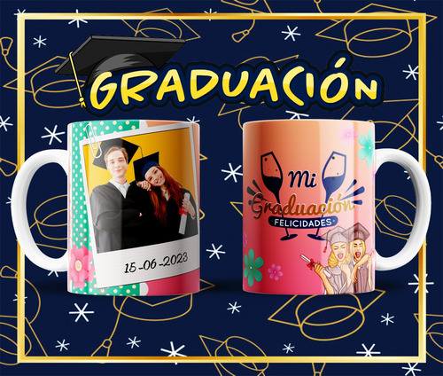 Plantillas Para Sublimar Tazas Y Cojines Graduación V3