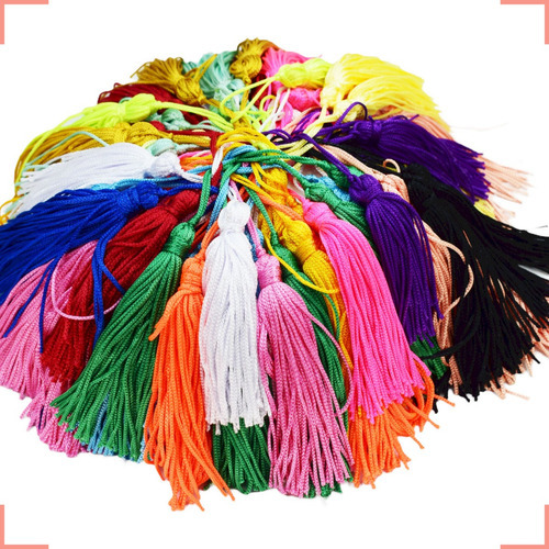 Franjas De Seda Tassel Pinjentes 100 Unidades - Mix Cores