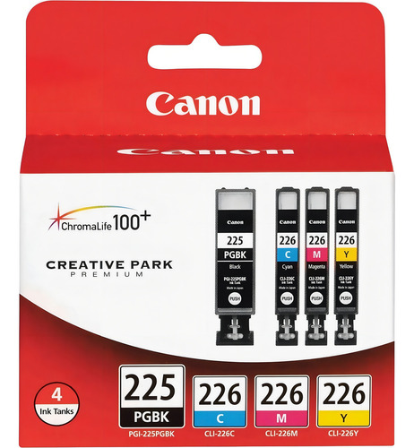 Canon PGI-225/CLI-226 Cartuchos de tinta en paquete múltiple de color, compatibles con iP4820, MG5220, MG5120, MG6120, MG8120, MX882, iX6520, iP4920, MG5320, MG6220, MG8220, MX892.