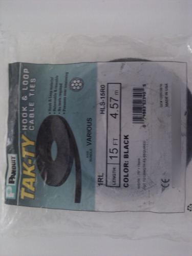 Kit De3 Cintas Hls -15ro De 4,57 Mts.color Negro Panduit