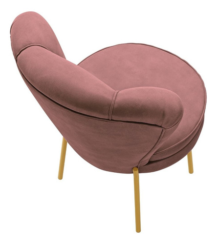 Jogo 2 Cadeiras Decor Para Mesa De Jantar Pés De Ferro Assento Rosa Escuro Desenho Do Tecido Tecido Veludo