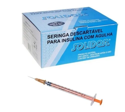 comprar Seringa Insulina Resíduo Zero 100 Unid - 1ml 13mm X 0,33mm