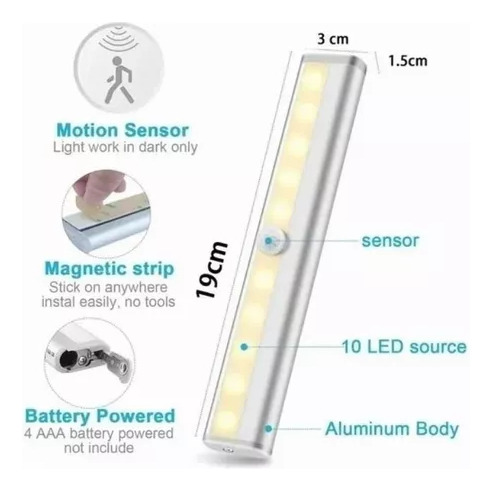 Sensor De Luz Nocturna Led Automático De 3 Piezas