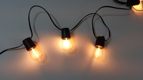 Imagen 2 de 10 de Lampara Extension De Bombillos Vintage Led Exteriores