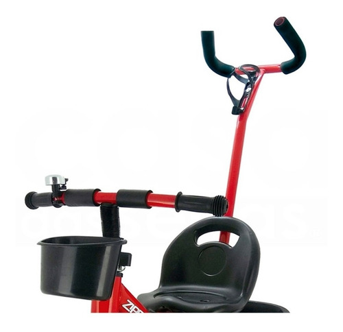 Triciclo Infantil Com Apoiador Vermelho 7632 - Zippy Toys